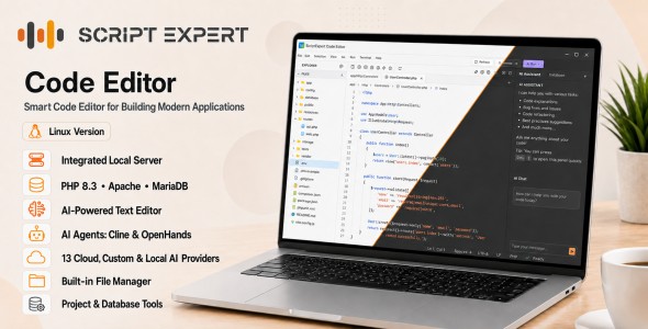 ScriptExpert Code Editor AI Integrated Linux