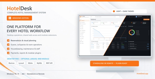 HotelDesk - Complete Hotel Management System Windows App
